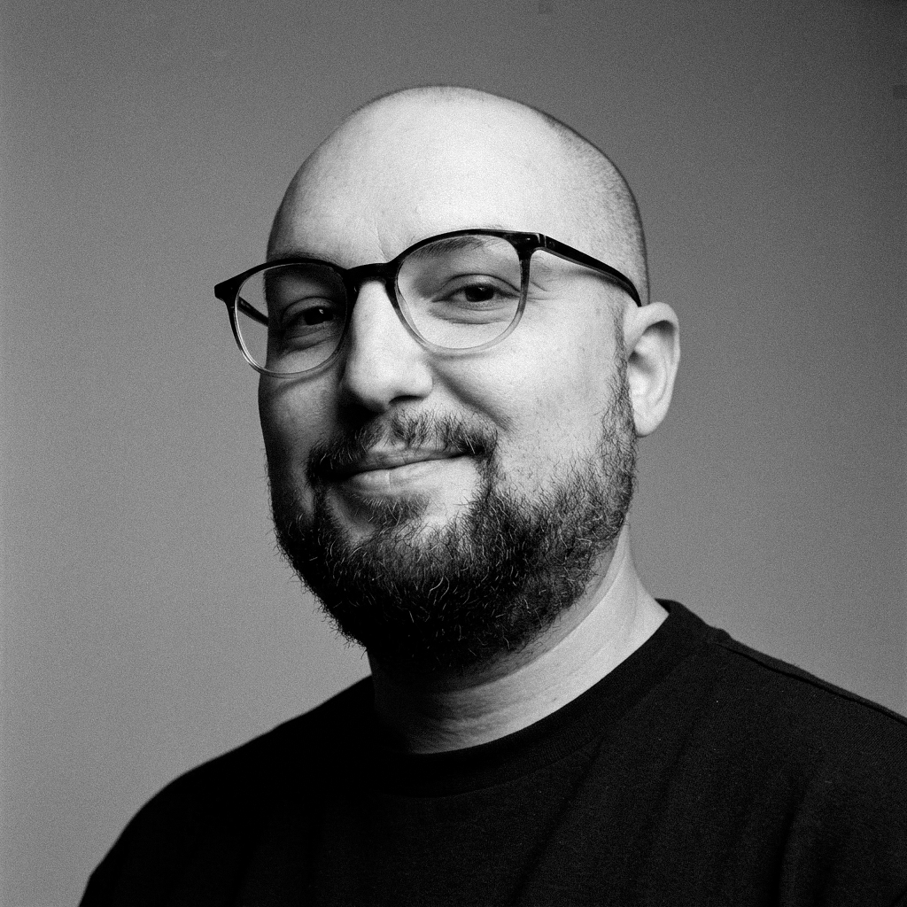 Didier Quarroz, black-and-white portrait